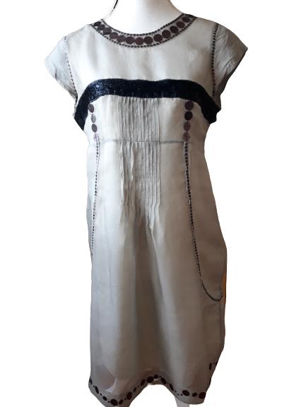 HOSS INTROPIA jurk mt 38, Kleding | Dames, Maat 38/40 (M), Beige, Ophalen of Verzenden, Zo goed als nieuw