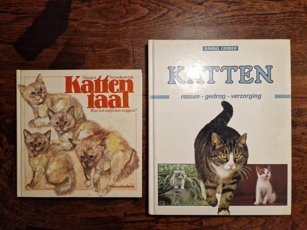 2 Kattenboeken: 'Kattentaal' en 'Katten rassen - gedrag', Ophalen of Verzenden, Gelezen, Katten, Margot Szymkowiak, Bärbel Gerber