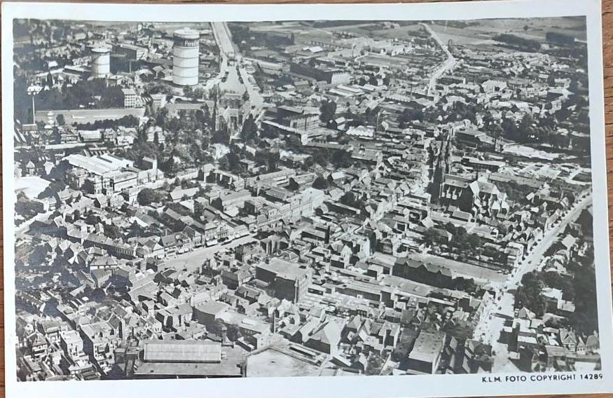 Eindhoven-  Panorama 1950, Verzenden, 1940 tot 1960, Gelopen, Noord-Brabant