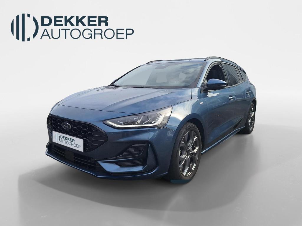 Ford Focus Wagon 1.0 EcoBoost Hybrid ST Line WINTERPAKKET., Gebruikt, Euro 6, Blauw, Origineel Nederlands