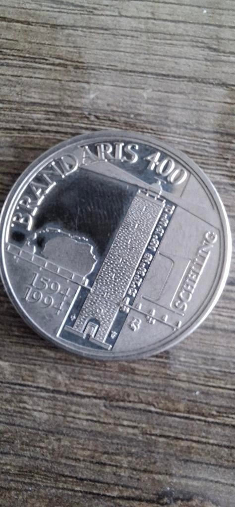 Terschelling Schelpen Munt 1594-1994 Brandaris 400 jaar, Ophalen of Verzenden, Koningin Beatrix, Overige waardes, Losse munt