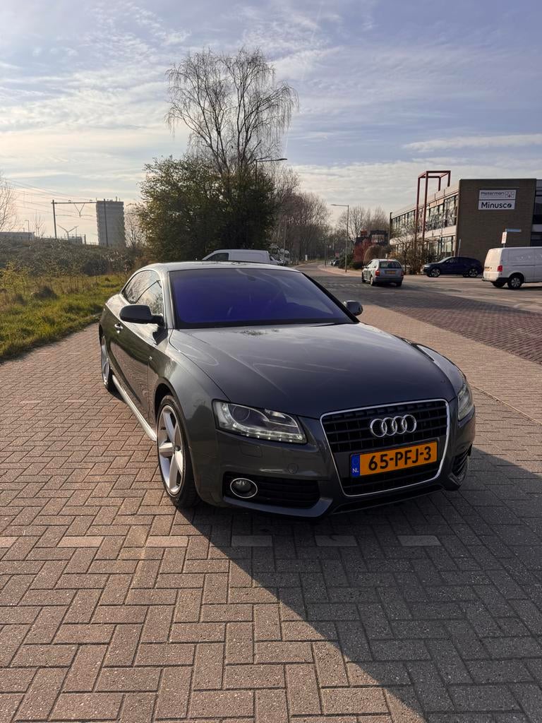 Audi A5 2.0 Tfsi |180PK | Coupe | S-Line | Carplay | S troni, Zwart, 4 cilinders, 1984 cc, Leder en Stof