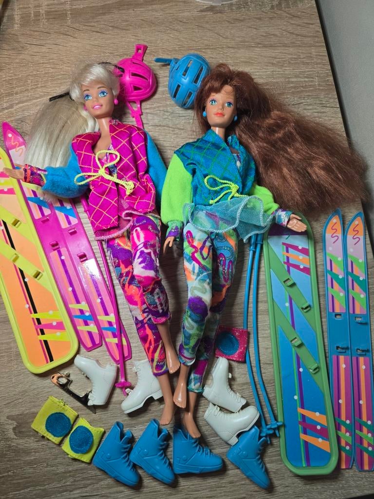 Barbie & Midge Wintersport vintage Mattel, Ophalen of Verzenden, Zo goed als nieuw, Pop