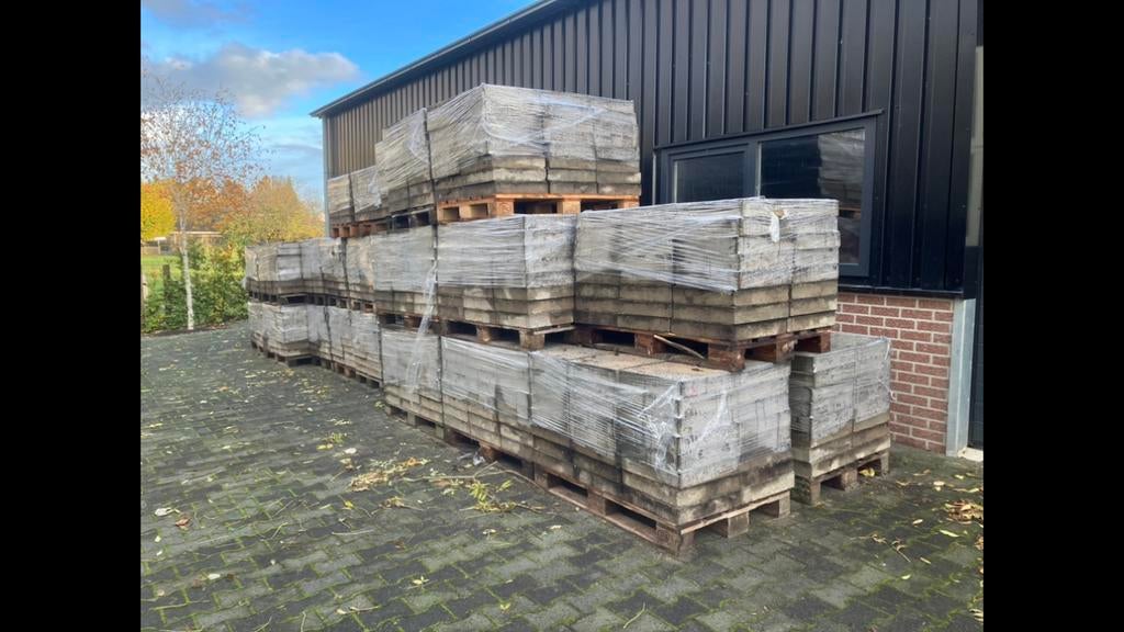 80m2 Betontegels 40x40x8, Ophalen, Gebruikt, 10 m² of meer, Beton