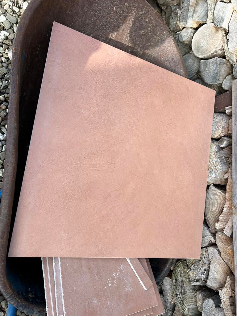 Vloertegel 60x60 cm flaviker palette stonelook rood mat natu, Ophalen, Zo goed als nieuw, Minder dan 5 m², Vloertegels