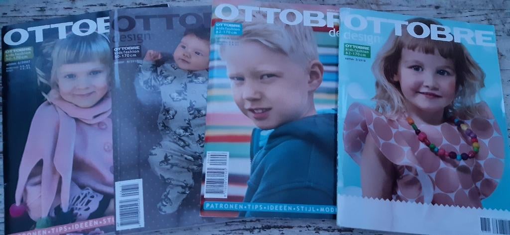 4 mooie Ottobre Design Kids magazine zelfmaakmode, Hobby en Vrije tijd, Kledingpatronen, Overige merken, Kind, Ophalen of Verzenden