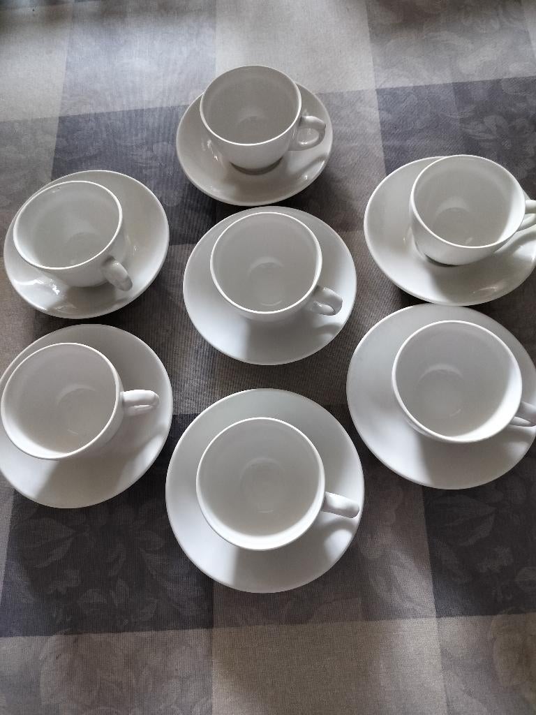 Kop en schotels (2), Huis en Inrichting, Keuken | Servies, Gebruikt, Ophalen of Verzenden, Overige stijlen, Kop(pen) en/of Schotel(s)