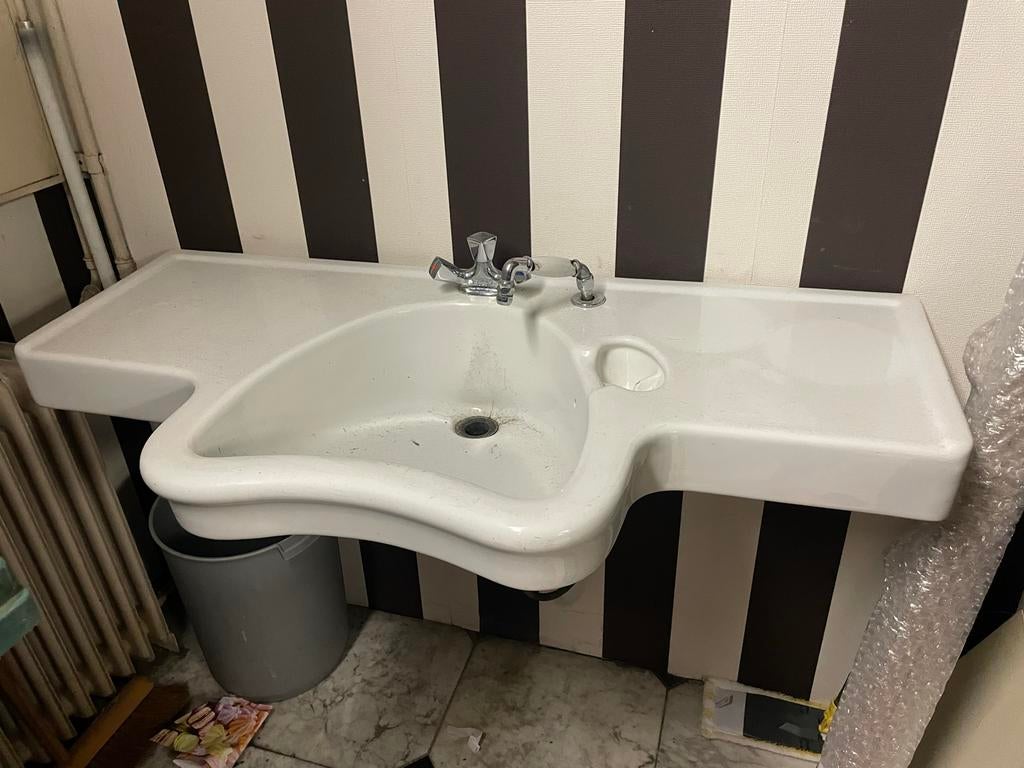 Oude barber kapper wasbak