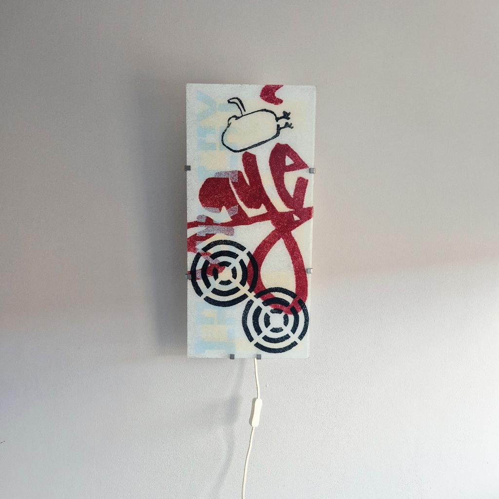 Vintage wandlamp Ikea Gyllen | Typ V0409 | Julia Treutiger, Nvt: Vintage item, Gebruikt, Verzenden, Glas