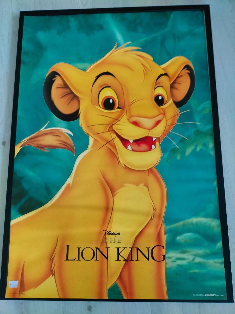 lion king poster jaren 90!!, Ophalen of Verzenden, Leeuwenkoning of Jungle Boek, Nieuw, Plaatje of Poster