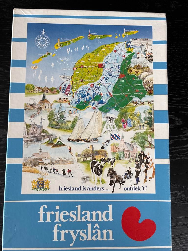 Friesland Legpuzzel - Ontdek Friesland! Collectors item!!, Ophalen of Verzenden, 500 t/m 1500 stukjes, Zo goed als nieuw, Legpuzzel