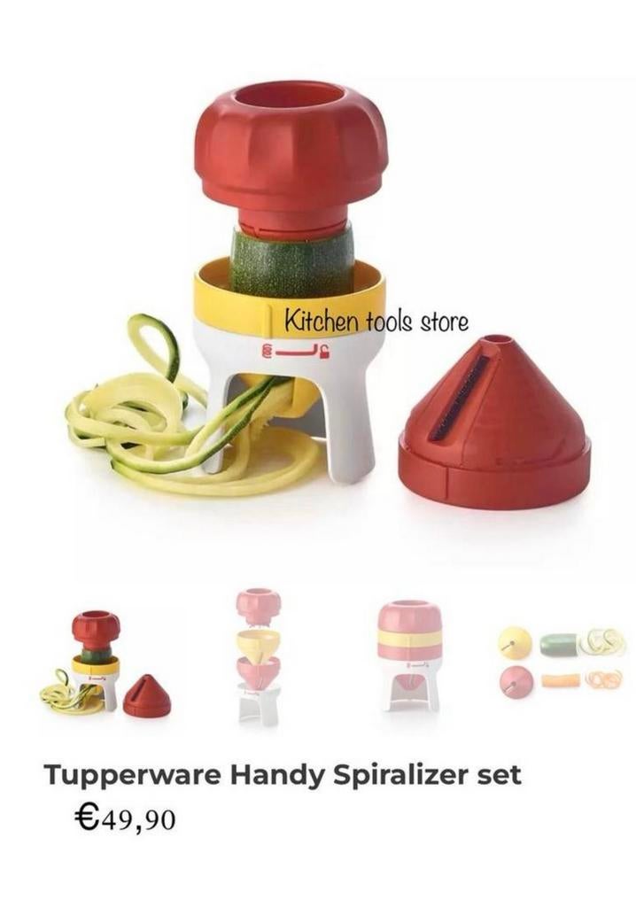 Tupperware handy spiralizer decogroente + 2 inzetstuk, Ophalen of Verzenden, Nieuw, Overige typen