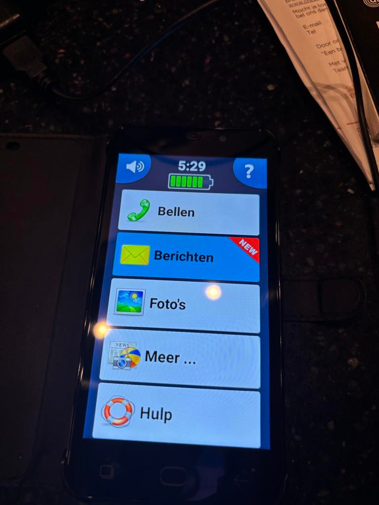 Amplicom PowerTel M9500 senioren telefoon, Telecommunicatie, Mobiele telefoons | HTC, Gebruikt, Android OS, 6 tot 10 megapixel
