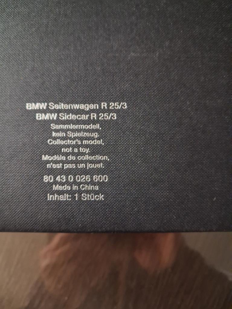 Zijspan bmw  r25/3 zwart model, Motoren, Ophalen of Verzenden, Nieuw