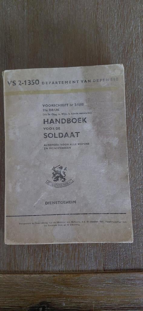 Handboek voor de Soldaat - 1961 11e druk, Verzenden, Landmacht, Nederland, Boek of Tijdschrift