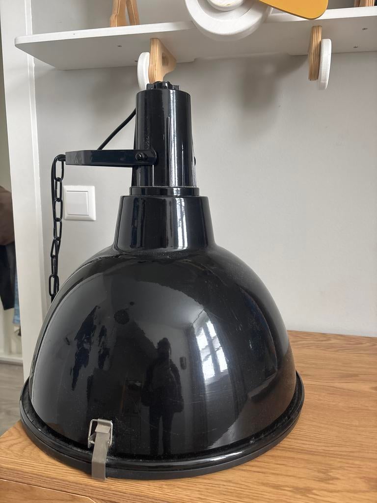 Industriële Hanglamp Karwei - Zwart Metaal, Ophalen, Zo goed als nieuw, Metaal, Minder dan 50 cm