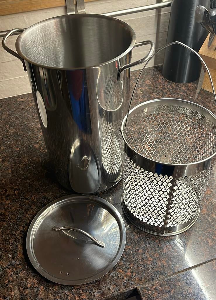 Aspergepan extra hoog, Huis en Inrichting, Keuken | Potten en Pannen, Ophalen, Rvs, Kookpan of Snelkookpan