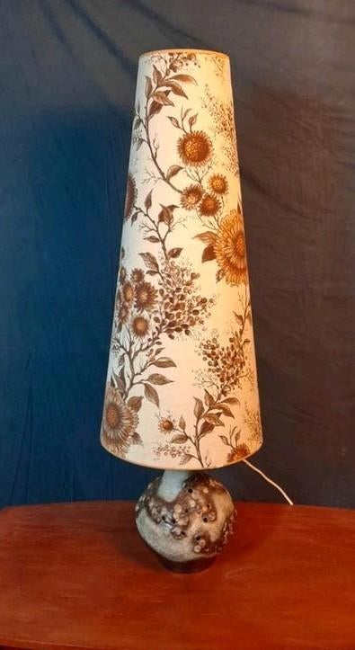 Vintage West Germany Vaaslamp, Huis en Inrichting, Gebruikt, Vintage, Glas, Ophalen of Verzenden