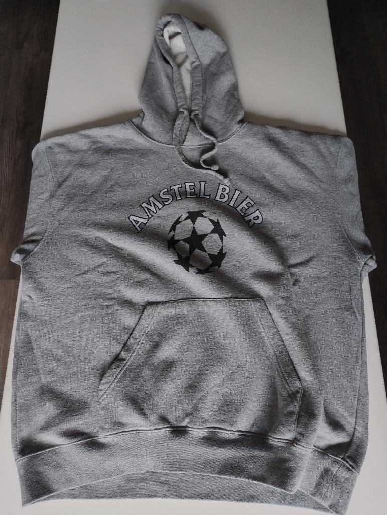 Hoodie Amstel Bier Champions League, maat M, zgan, Ophalen of Verzenden, Zo goed als nieuw, Maat 48/50 (M), Grijs
