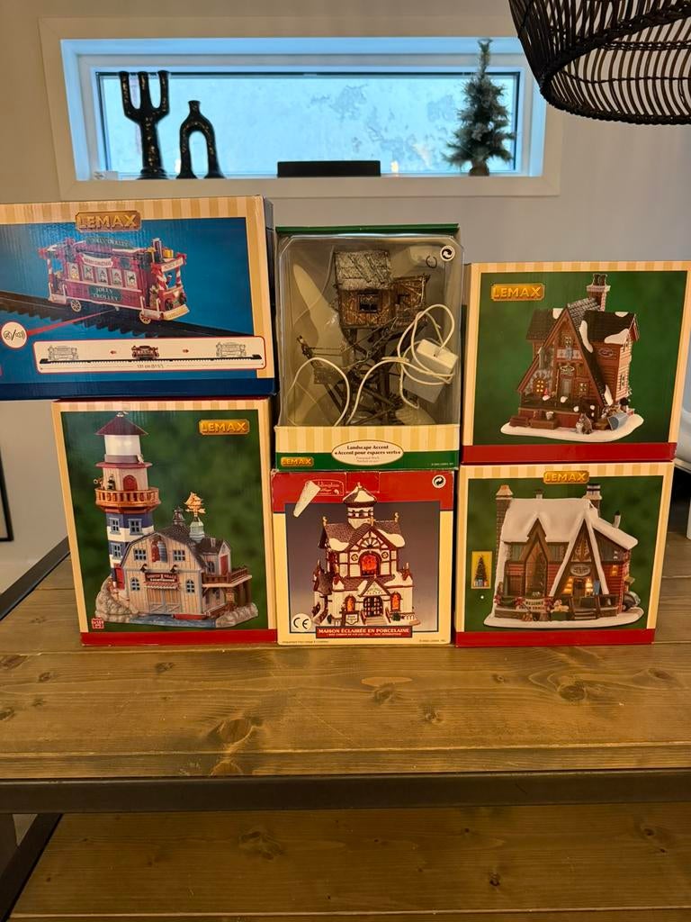 Lemax huisjes 6 stuks, Diversen, Kerst, Zo goed als nieuw, Ophalen of Verzenden