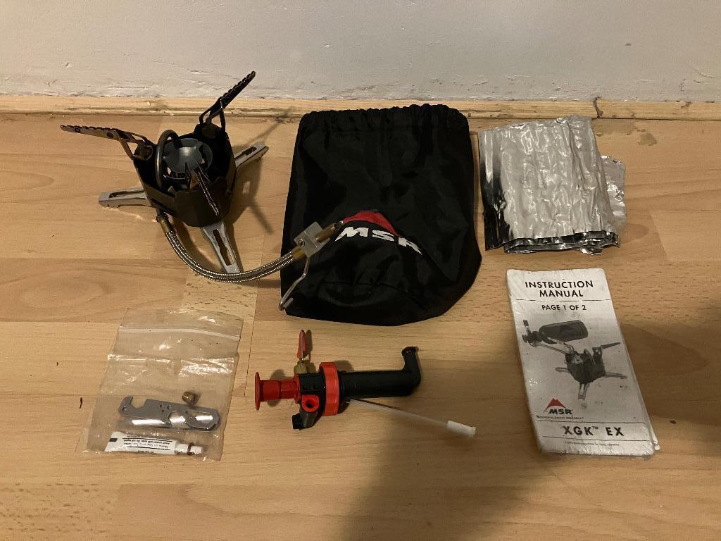 MSR XGK EX multifuel brander incl fles naar keuze, Caravans en Kamperen, Kampeeraccessoires, Ophalen, Gebruikt