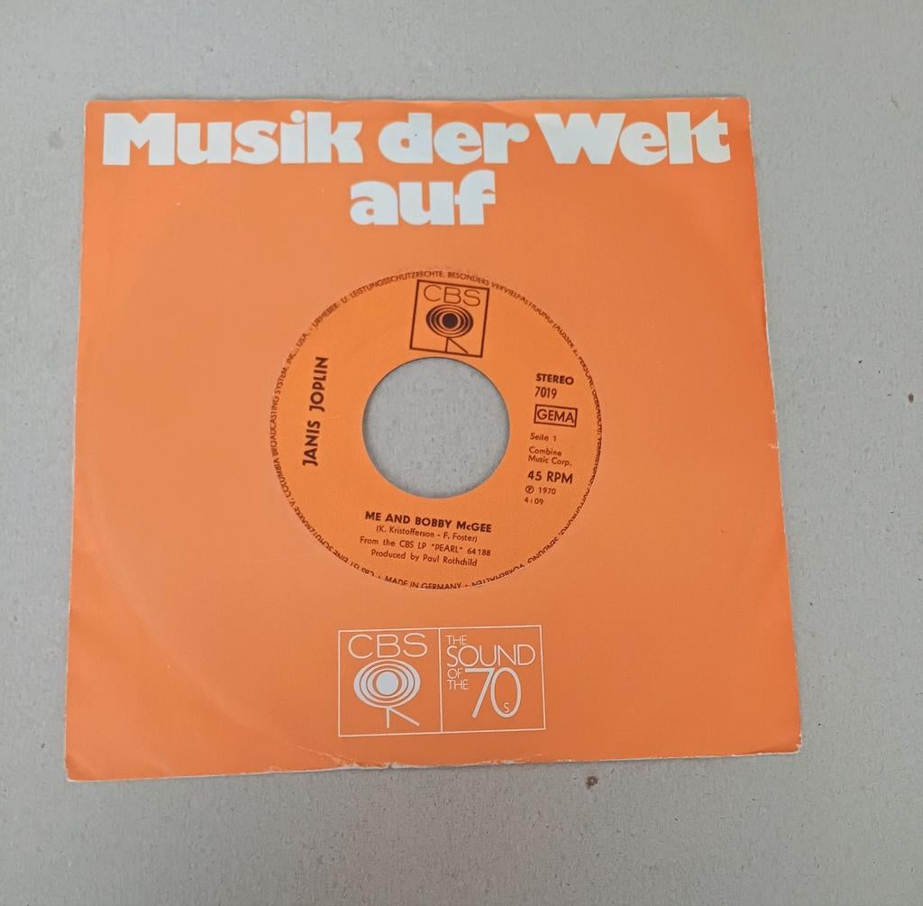 Janis Joplin - Me And Bobby McGee/Half Moon, Cd's en Dvd's, Vinyl Singles, Gebruikt, 7 inch, Single, Ophalen of Verzenden