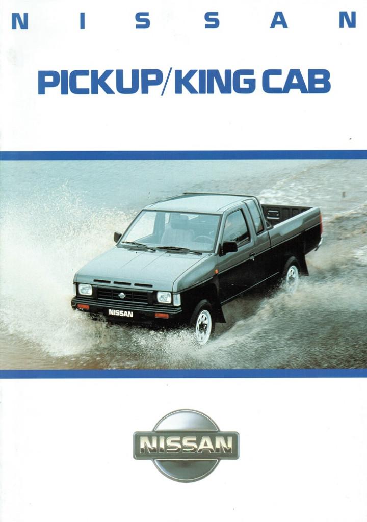 Folder Nissan Pickup en King Cab (Deense uitgave - ca.1988), Verzenden, Gelezen, Nissan
