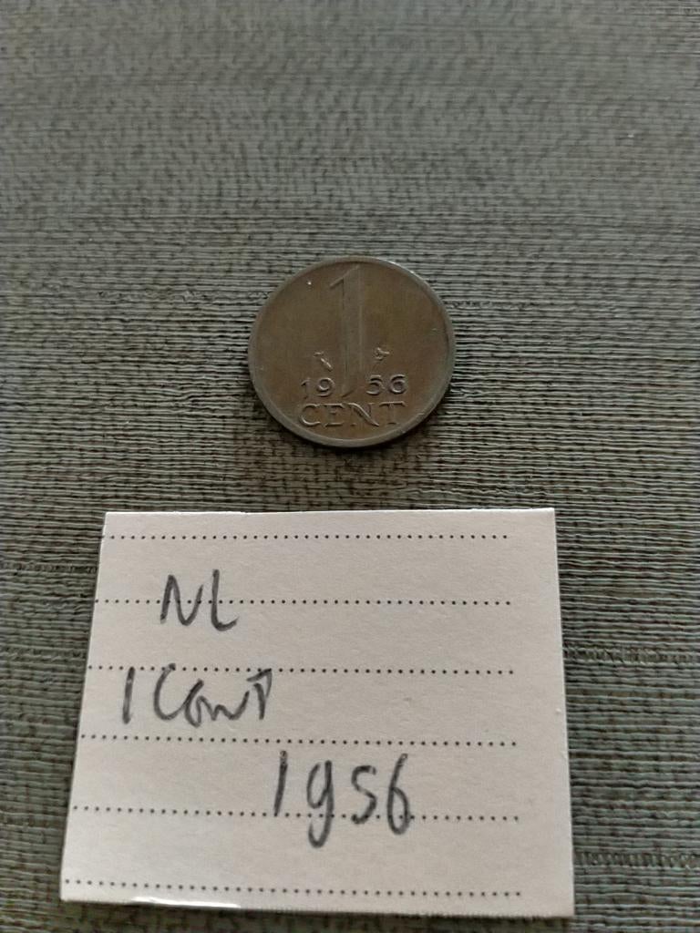 NL 1 Cent 1956, Verzenden, Koningin Juliana, 1 cent, Losse munt