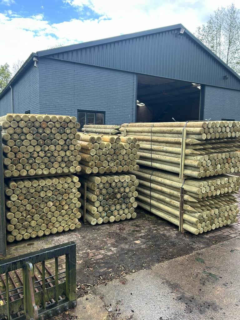 Geïmpregneerde palen., Tuin en Terras, Ophalen of Verzenden, Zo goed als nieuw, 250 cm of meer, Palen