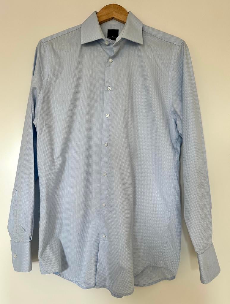Daniel Hechter overhemd met verfijnd patroon (40), Kleding | Heren, Overhemden, Gedragen, Halswijdte 39/40 (M), Blauw, Ophalen of Verzenden