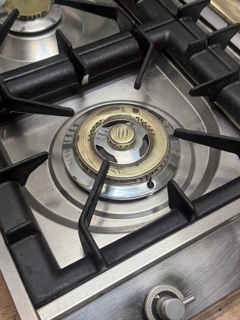 Luxe Boretti 5 pits kookplaat RVS 90 cm, De schout 4, Fornello Esperta, Refurbished, Ophalen of Verzenden