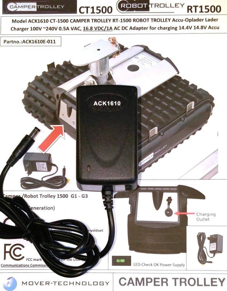 ACK1610 16.8V 1A Adapter Camper Robot Trolley CT1500 RT1500, Ophalen of Verzenden, Nieuw