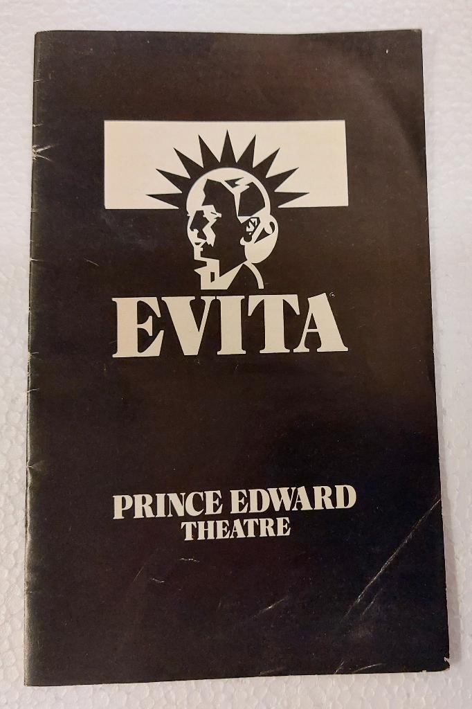 Evita PROGRAMMA BOEKJE 1982 Andrew Lloyd Webber, Verzamelen, Ophalen of Verzenden, Gebruikt, Boek, Tijdschrift of Artikel