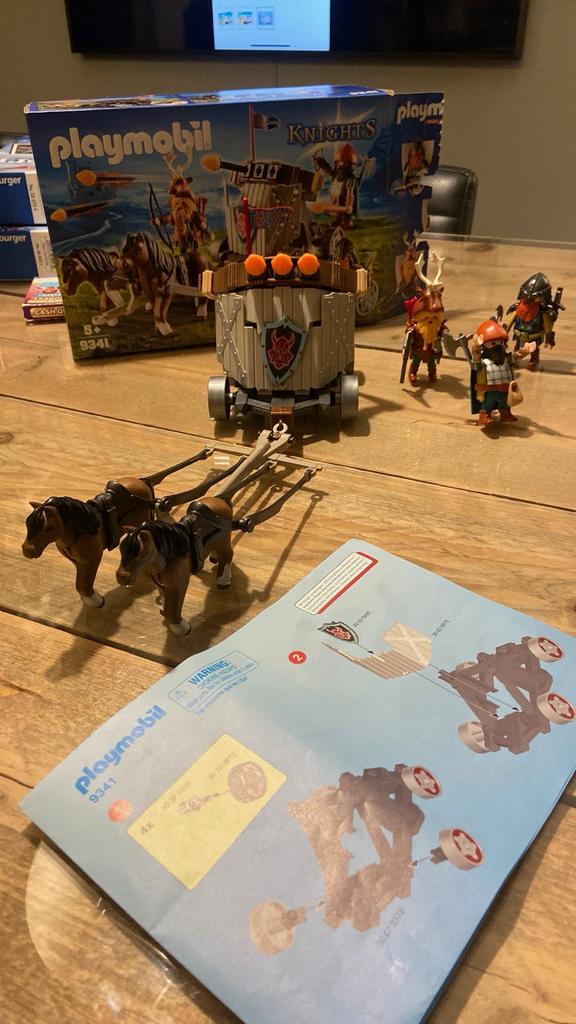 Playmobil 9341 Mobiele Ballista met Pony's & Dwergen, Kinderen en Baby's, Speelgoed | Playmobil, Ophalen of Verzenden, Zo goed als nieuw