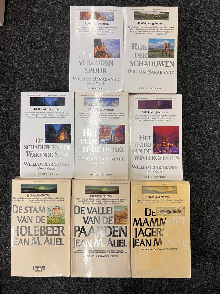 15x William Sarabande & Jean M. Auel – Prehistorie, Ophalen of Verzenden, Zo goed als nieuw