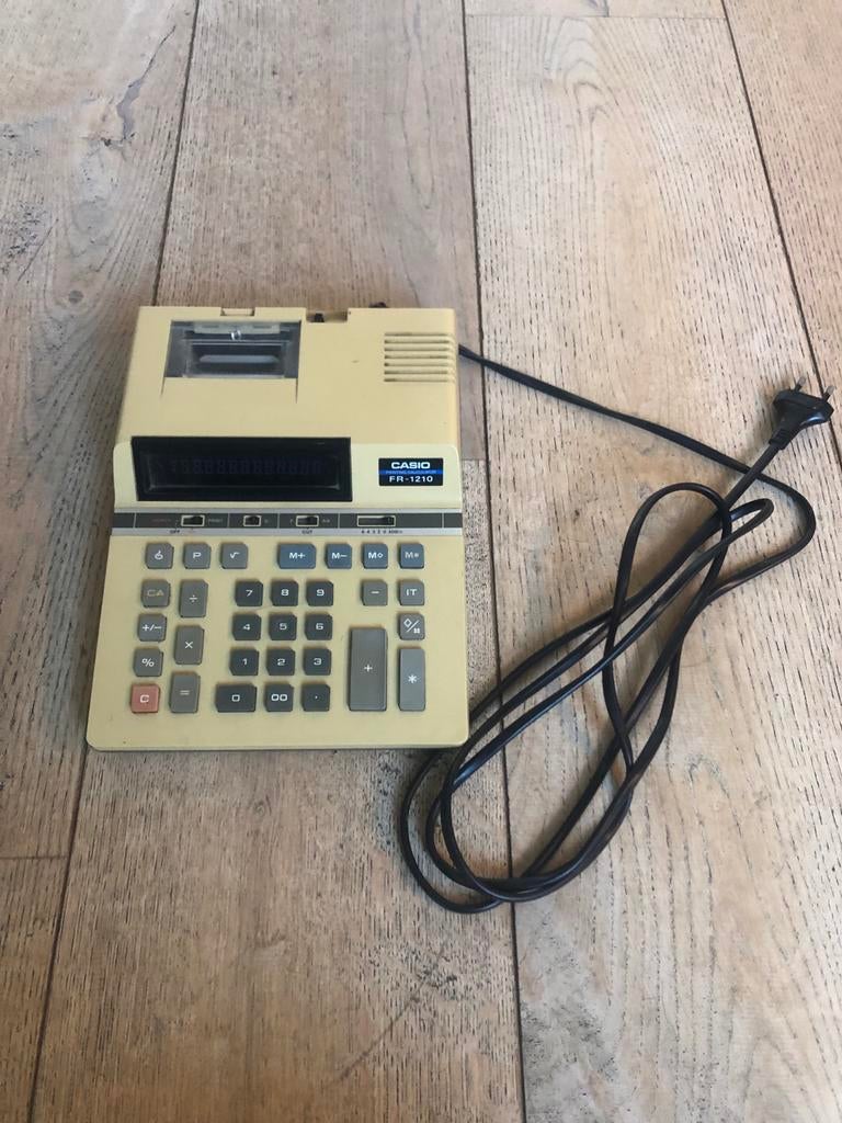 Vintage Casio FR-1210 Rekenmachine - Collectorsitem, Ophalen of Verzenden, Computers en Rekenmachines