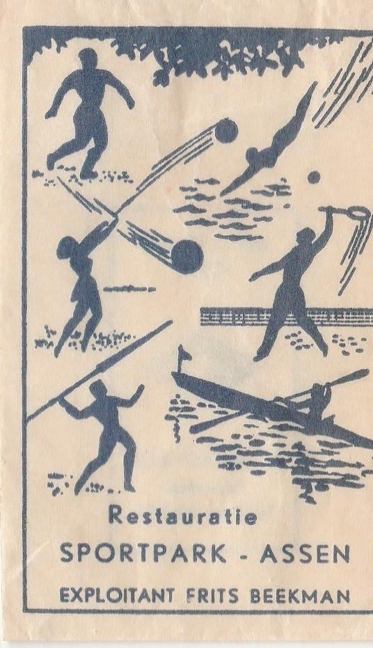 voetbal sportpark Assen - Frits Beekman - zwemmen roeien, Ophalen of Verzenden