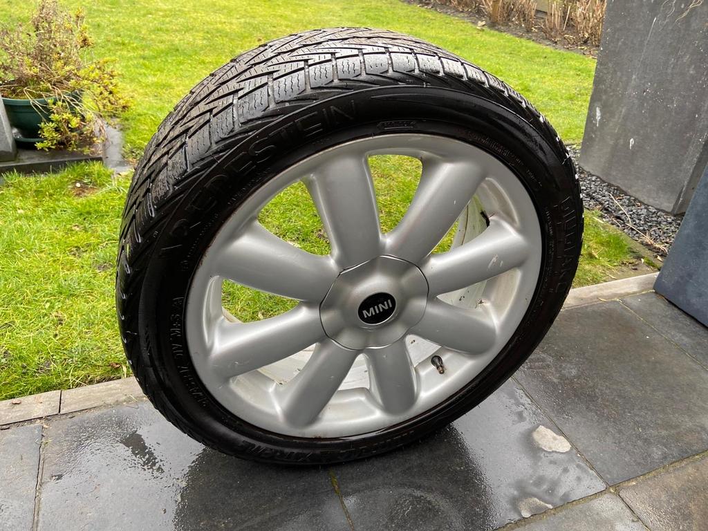 Aluminium velgen met winterbanden Mini, Auto-onderdelen, Banden en Velgen, Ophalen, 215 mm, Banden en Velgen, Nieuw