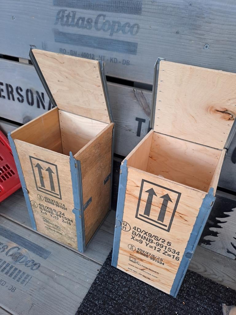 houten export kistjes., Doe-het-zelf en Verbouw, Hout en Planken, Ophalen, Overige houtsoorten, Minder dan 25 mm, Minder dan 200 cm