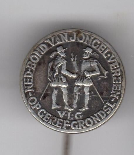 Speldje NED. BOND VAN JONGELINGS VEREENIGINGEN OP GEREFORMEE, Verzamelen, Speldjes, Pins en Buttons, Ophalen of Verzenden, Gebruikt