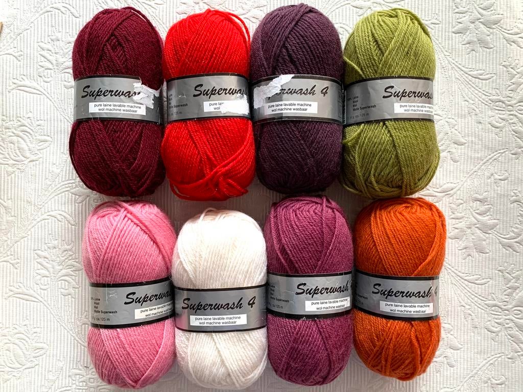 Lammy yarns Holland Superwash 4  breiwol 8 x 50 g, Hobby en Vrije tijd, Breien en Haken, Ophalen of Verzenden, Nieuw, Breien of Haken