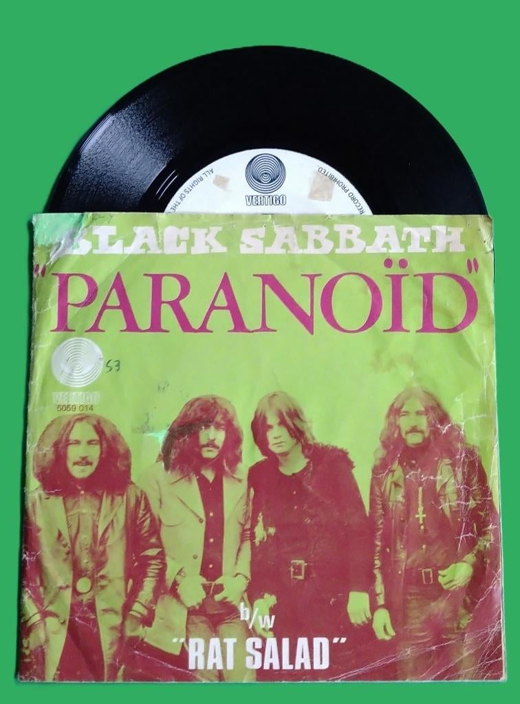 Top2000#0062 Black Sabbath - Paranoid (BE info*), Cd's en Dvd's, Vinyl Singles, Verzenden, Overige genres, 7 inch, Single