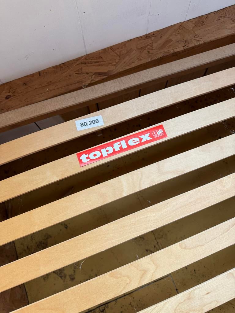 2x Lattenbodem Topflex 200x80, Ophalen, Gebruikt, Eenpersoons, 80 cm
