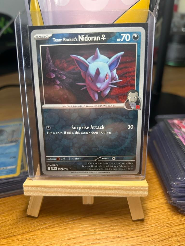 Pokémon Kaarten: Team Rocket's Nidoran, Nidorina & Nidoqueen, Ophalen of Verzenden, Zo goed als nieuw, Meerdere kaarten