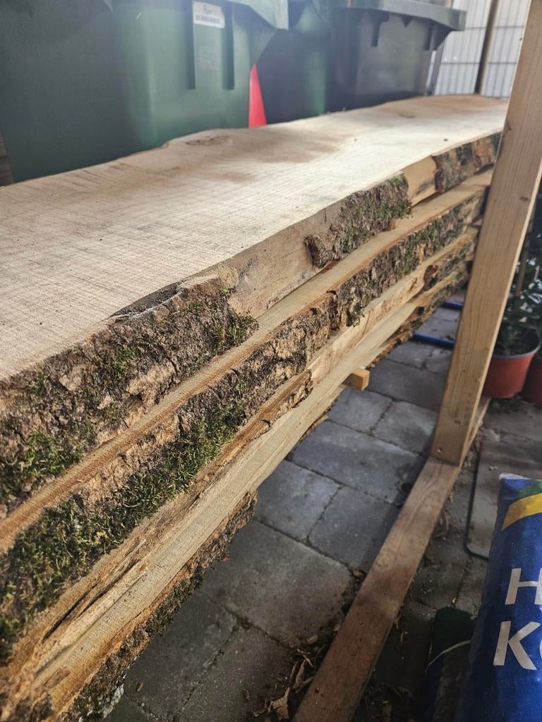 Essen boomstamdelen / boomstamplanken 5cm dik, Tuin en Terras, Palen, Balken en Planken, Balken, 250 cm of meer, Ophalen