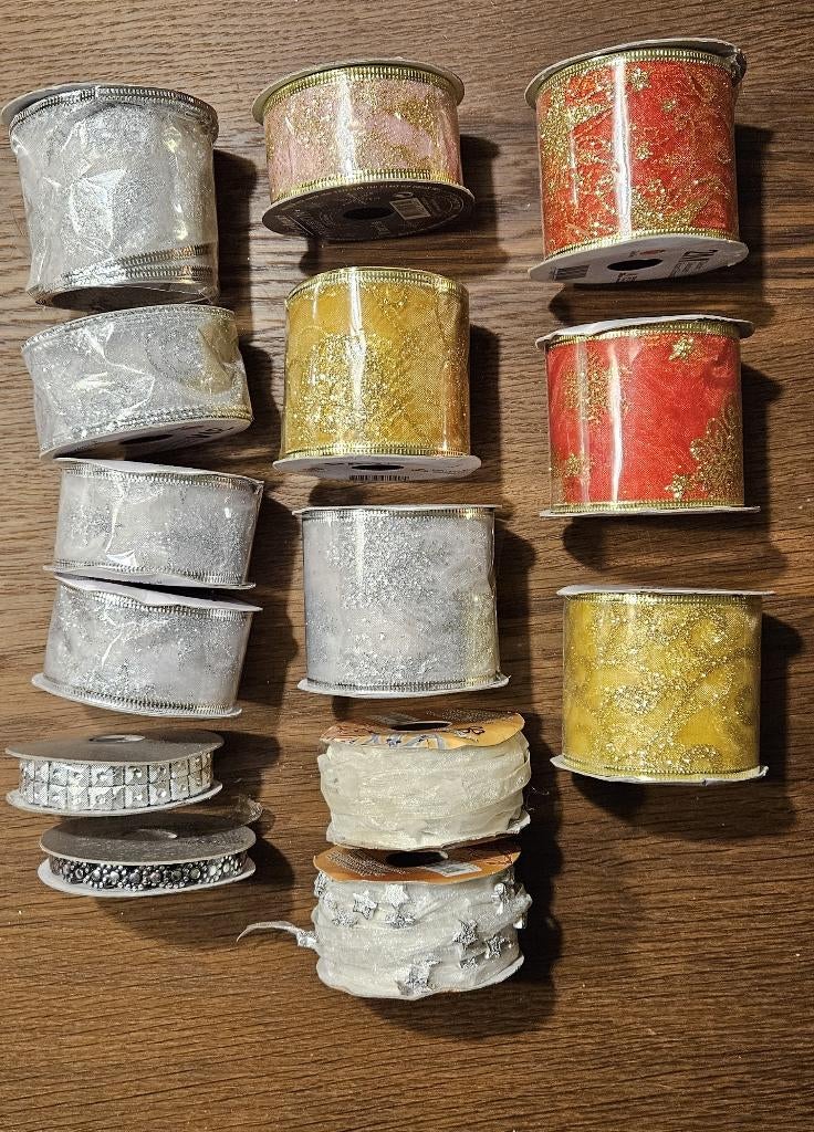 Rollen sierlint, diverse kleuren en lengtes/breedtes, Ophalen of Verzenden, Nieuw, Lint, Band of Elastiek