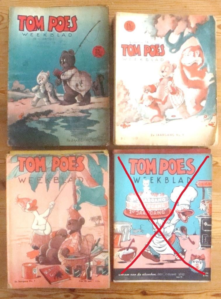 100 nummers Tom Poes Weekblad, jaargang 1 - 3 € 2,50 p/stuk, Verzamelen, Tijdschriften, Kranten en Knipsels, Ophalen of Verzenden