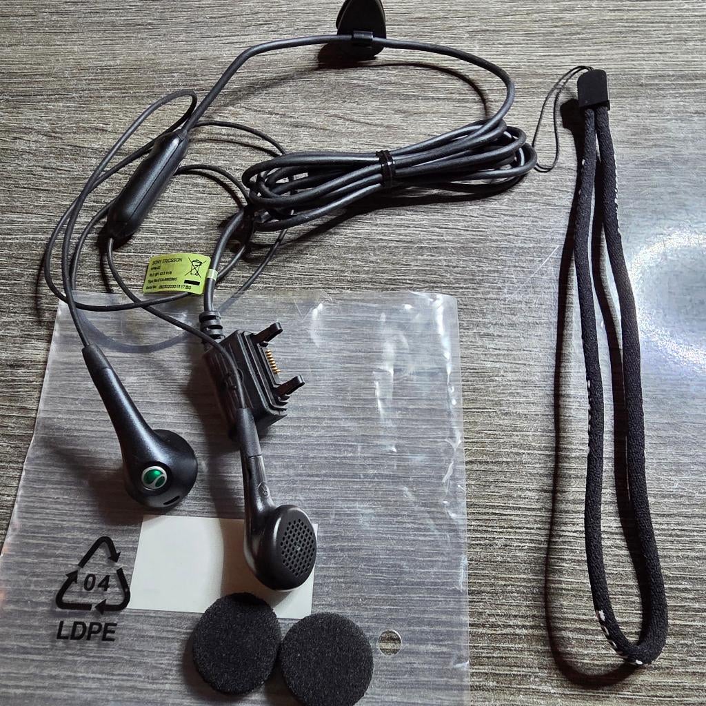 Sony Ericsson HPM 62-stereo headset zwart, Zwart, In gehoorgang (in-ear), Ophalen of Verzenden, Zo goed als nieuw