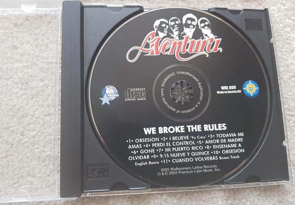 Aventura obsession cd latin music muziek we broke the rules, Cd's en Dvd's, Cd's | Latin en Salsa, Zo goed als nieuw, Verzenden