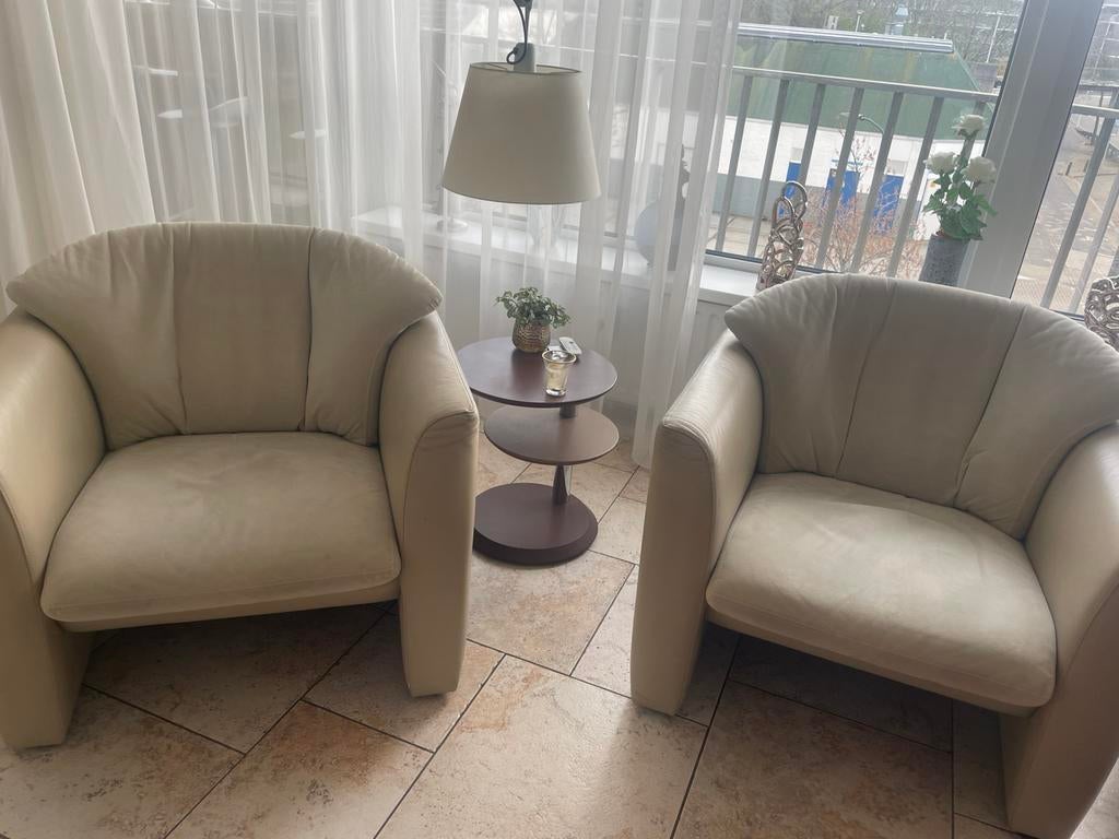 GRATIS 2 Leolux Fauteuils, Ophalen, Gebruikt, Leer